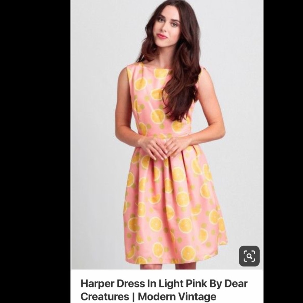 Anthropologie dear creatures ModCloth 60s mod vintage lemon dress 🍋